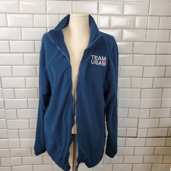 TEAM USA FLEECE TEAL FULL ZIP LIGHTWEIGHT JACKET WOMEN'S SIZE LARGE/ XL - Picture 3 of 13